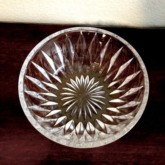 Large Solid Crystal Decor Bowl or Candy Dish - Picture 1 of 4